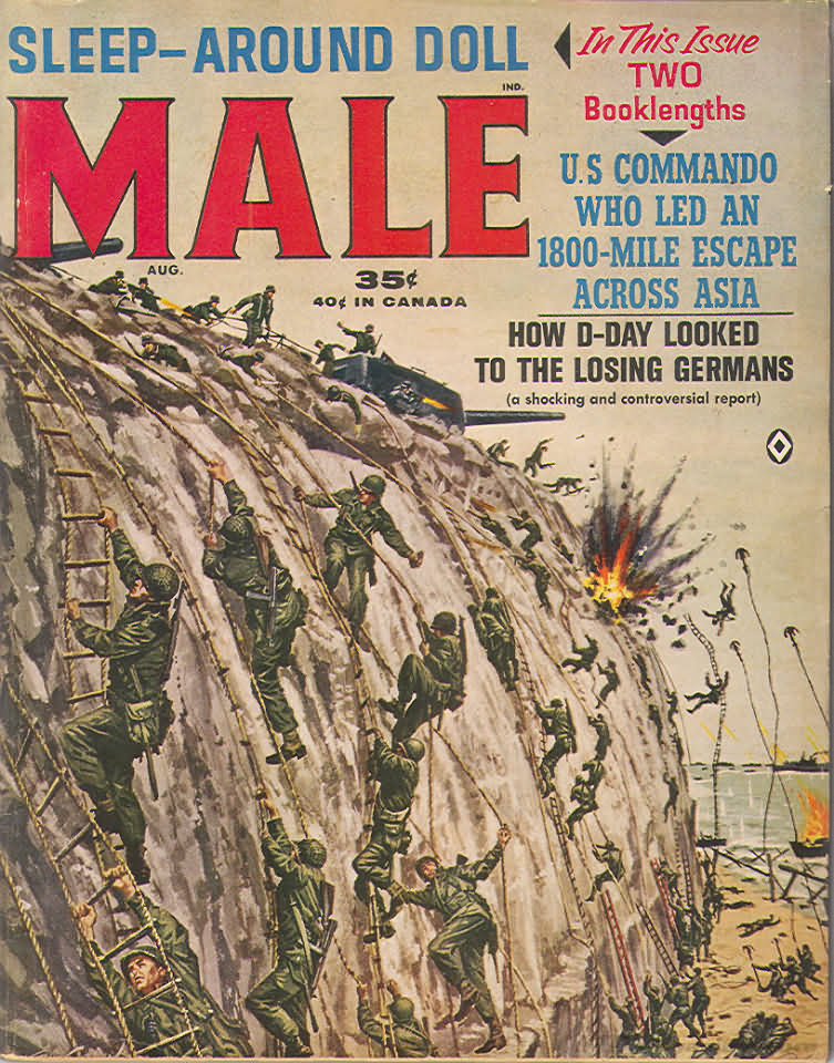 Male August 1963 magazine back issue Male magizine back copy 