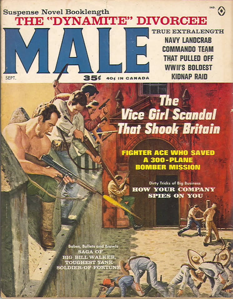 Male September 1963 magazine back issue Male magizine back copy 