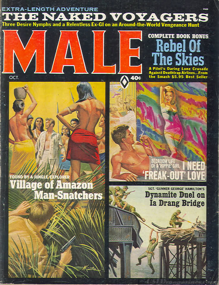 Male October 1967 magazine back issue Male magizine back copy 