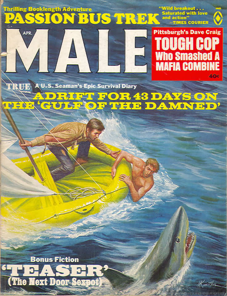 Male April 1968 magazine back issue Male magizine back copy 