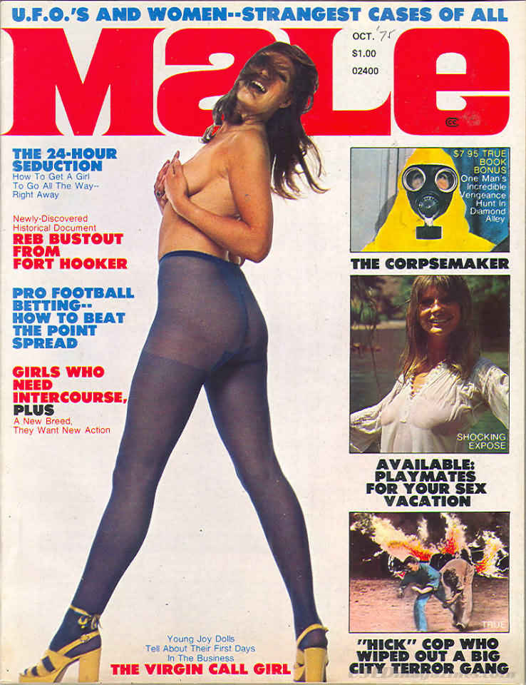 Male October 1975 magazine back issue Male magizine back copy 