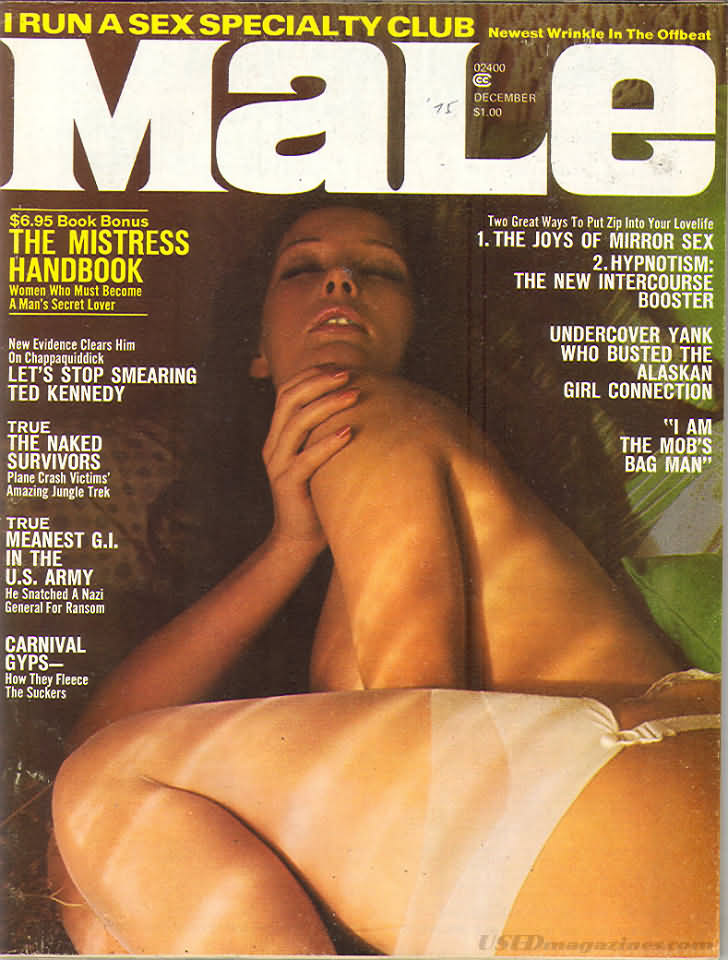 Male December 1975 magazine back issue Male magizine back copy 