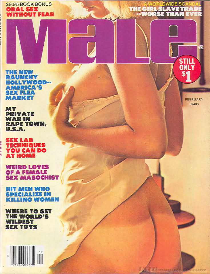 Male February 1977 magazine back issue Male magizine back copy 