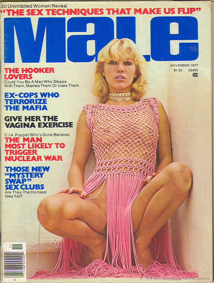 Male November 1977 magazine back issue Male magizine back copy 