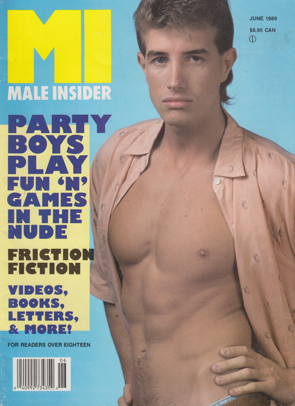 Male Insider June 1989 magazine back issue Male Insider magizine back copy party boys palu fun n hames in the nude firction fiction homosexual male nude naked books flesh sex 