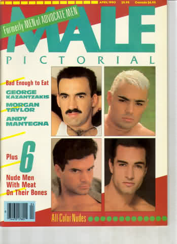 Male Pictorial April 1990 magazine back issue Male Pictorial magizine back copy 