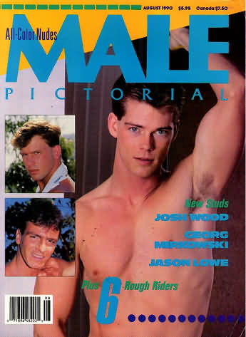 Male Pictorial August 1990 magazine back issue Male Pictorial magizine back copy 