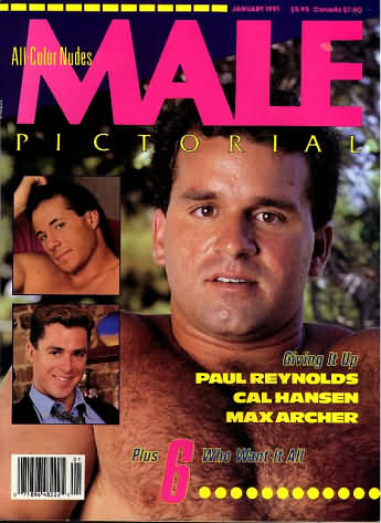 Male Pictorial January 1991 magazine back issue Male Pictorial magizine back copy 