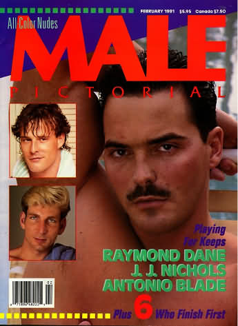 Male Pictorial February 1991 magazine back issue Male Pictorial magizine back copy 