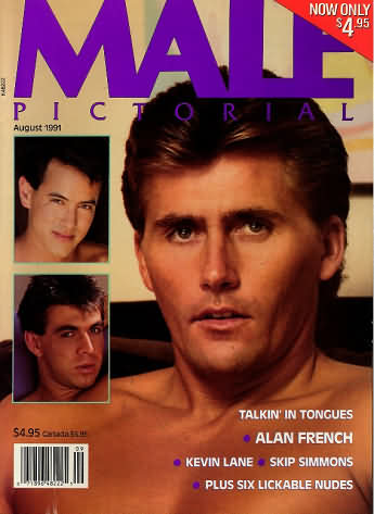 Male Pictorial August 1991 magazine back issue Male Pictorial magizine back copy 