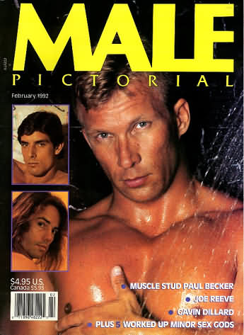 Male Pictorial February 1992 magazine back issue Male Pictorial magizine back copy 