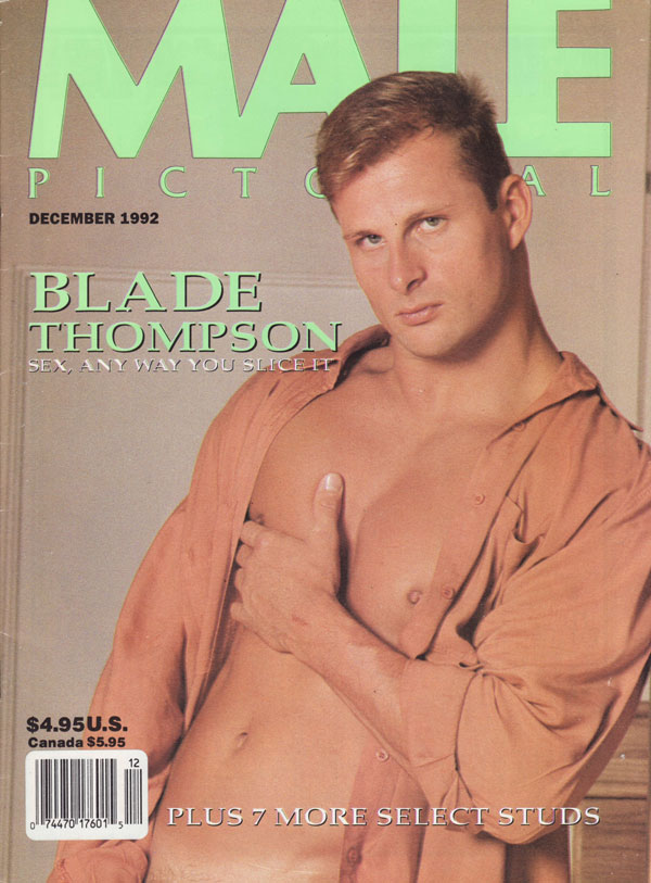 Male Pictorial December 1992 magazine back issue Male Pictorial magizine back copy Blade Thompson sex any way select studs vince burton dallas taylor gene barber hank forbes bret chri