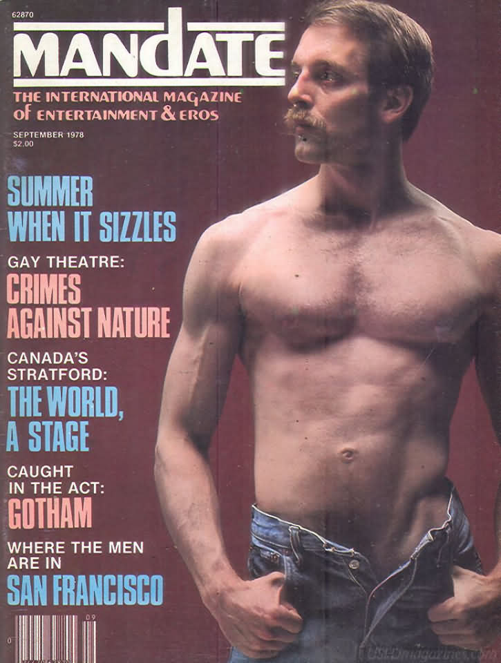 Mandate September 1978 magazine back issue Mandate magizine back copy Mandate September 1978 Gay Adult Magazine Back Issue Published by the Mavety Publishing Group in the USA since 1975. Summer When It Sizzles.