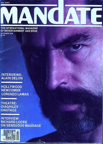 Mandate October 1979 magazine back issue Mandate magizine back copy Mandate October 1979 Gay Adult Magazine Back Issue Published by the Mavety Publishing Group in the USA since 1975. Interviews: Alain Delon.