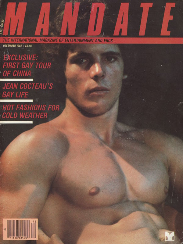 Mandate December 1982 magazine back issue Mandate magizine back copy Jimmy metz kuke daniel international mr. leather gaytour of china jean cocteau any angle nudes first