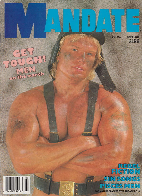 Mandate March 1988 magazine back issue Mandate magizine back copy get tough men on the match rebel ficiont sin songes psces men david scondras japanes gender fuck rea