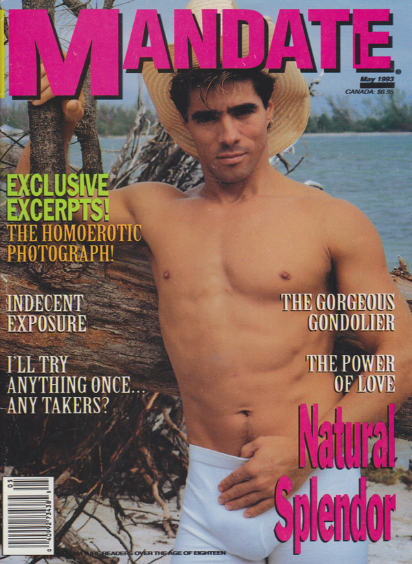Mandate May 1993 magazine back issue Mandate magizine back copy Mandate May 1993 Gay Adult Magazine Back Issue Published by the Mavety Publishing Group in the USA since 1975.  & Centerfold  Photographed by Roberto Roma.