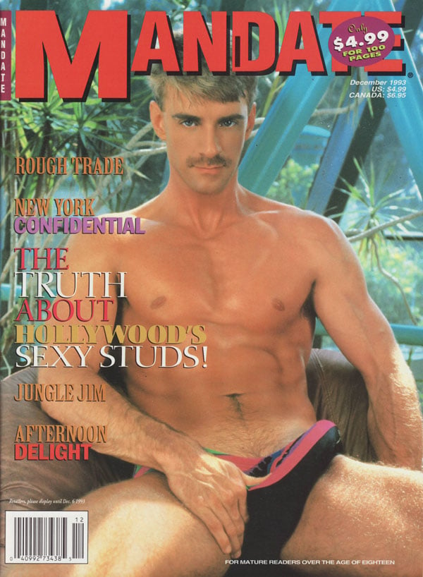 Mandate December 1993 magazine back issue Mandate magizine back copy rough trade new york confidential the truth about hollywoods sexy studs jungle jim afternoon delight