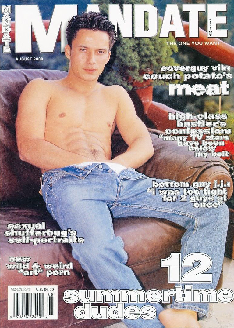 Mandate August 2000 magazine back issue Mandate magizine back copy Mandate August 2000 Gay Adult Magazine Back Issue Published by the Mavety Publishing Group in the USA since 1975. Coverguy Vik: Couch Potato's Meat.