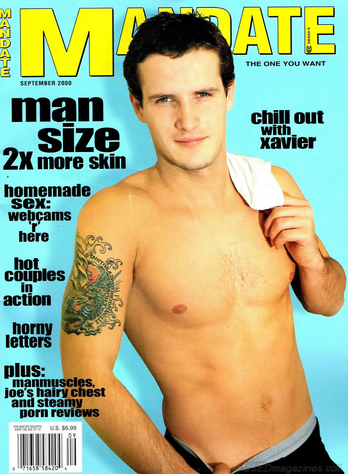 Mandate September 2000 magazine back issue Mandate magizine back copy Mandate September 2000 Gay Adult Magazine Back Issue Published by the Mavety Publishing Group in the USA since 1975. Man Size 2x More Skin.