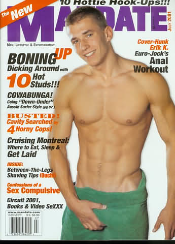 Mandate July 2001 magazine back issue Mandate magizine back copy Mandate July 2001 Gay Adult Magazine Back Issue Published by the Mavety Publishing Group in the USA since 1975. Boning Up Dicking Around With 10 Hot Studs!!!.
