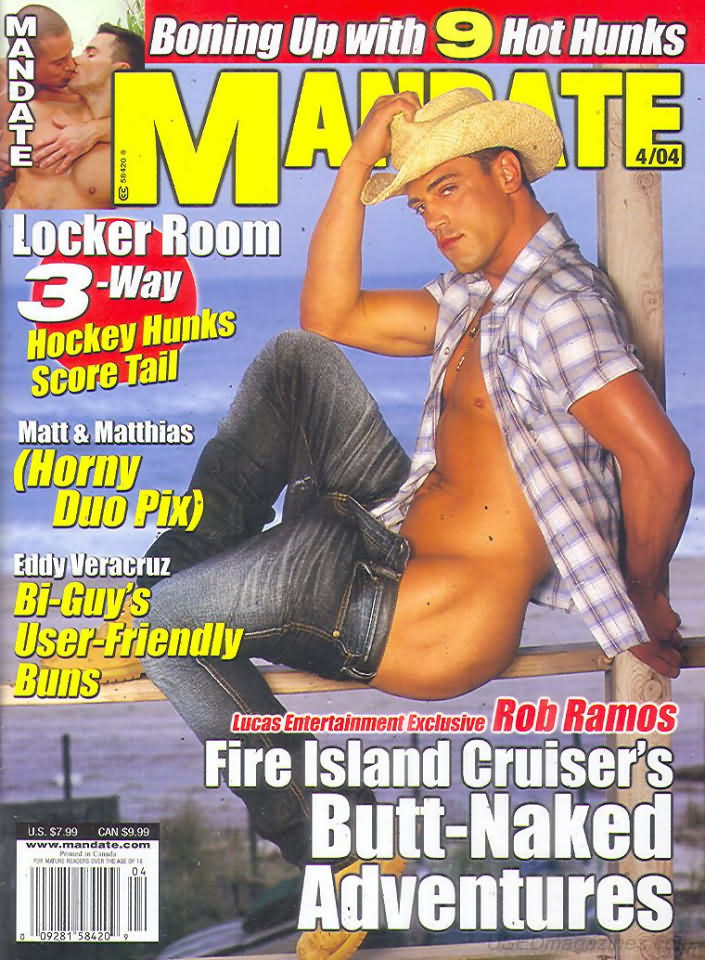 Mandate April 2004 magazine back issue Mandate magizine back copy Mandate April 2004 Gay Adult Magazine Back Issue Published by the Mavety Publishing Group in the USA since 1975. Locker Room 3 Way Hockey Hunks Score Tail.