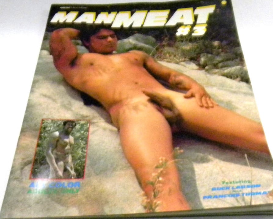 Man Meat # 3 magazine back issue Man Meat magizine back copy 