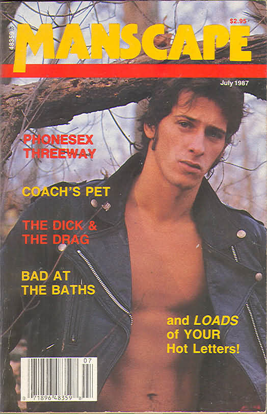 Manscape July 1987 magazine back issue Manscape magizine back copy 