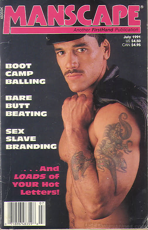 Manscape July 1991 magazine back issue Manscape magizine back copy 