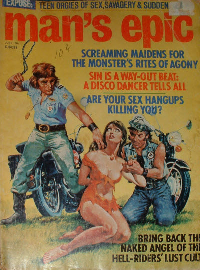 Man’s Epic June 1973 magazine back issue Man's Epic magizine back copy 