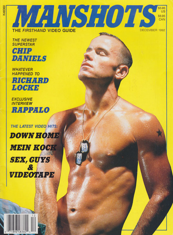 Manshots December 1992 magazine back issue ManShots magizine back copy manshots magazine back issues 1992 gay xxx pics naughty nude dudes hard abs huge throbbing dick pics