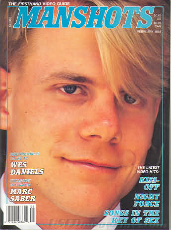 Manshots February 1993 magazine back issue ManShots magizine back copy 