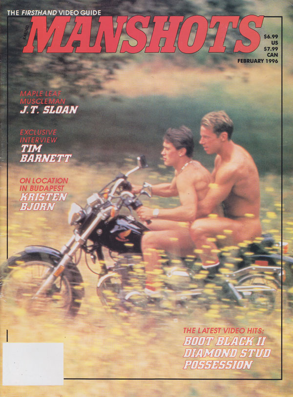 Manshots February 1996 magazine back issue ManShots magizine back copy manshots magazine 1996 back issues hot manon man action pix dirty dudes get naked erotic gay pornsta