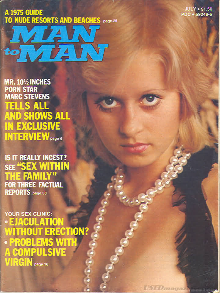Man to Man July 1975 magazine back issue Man to Man magizine back copy 