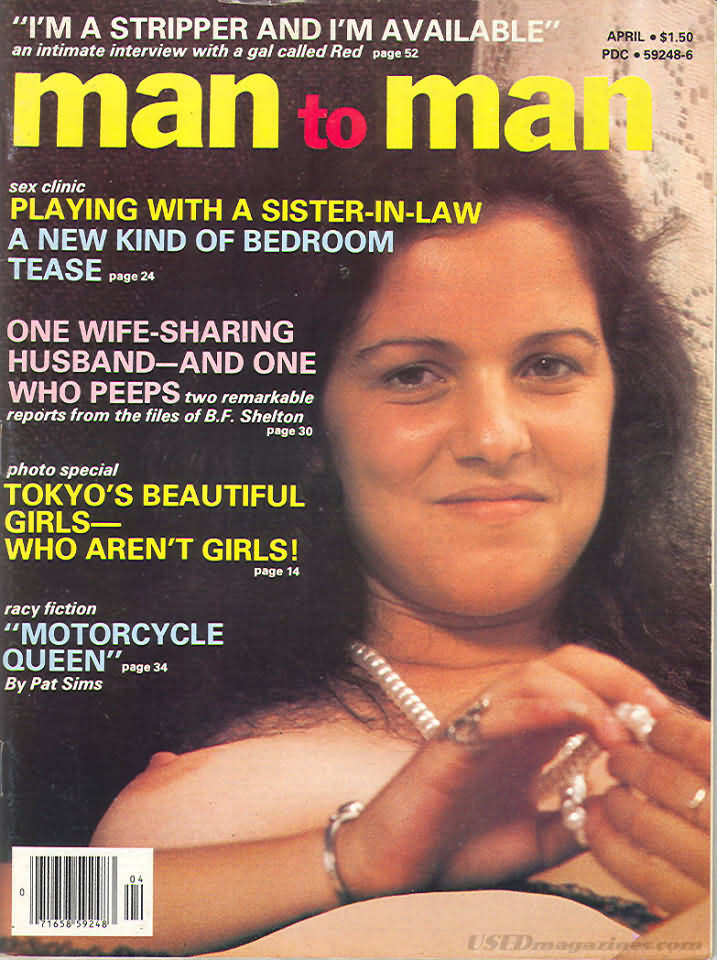 Man to Man April 1976 magazine back issue Man to Man magizine back copy 