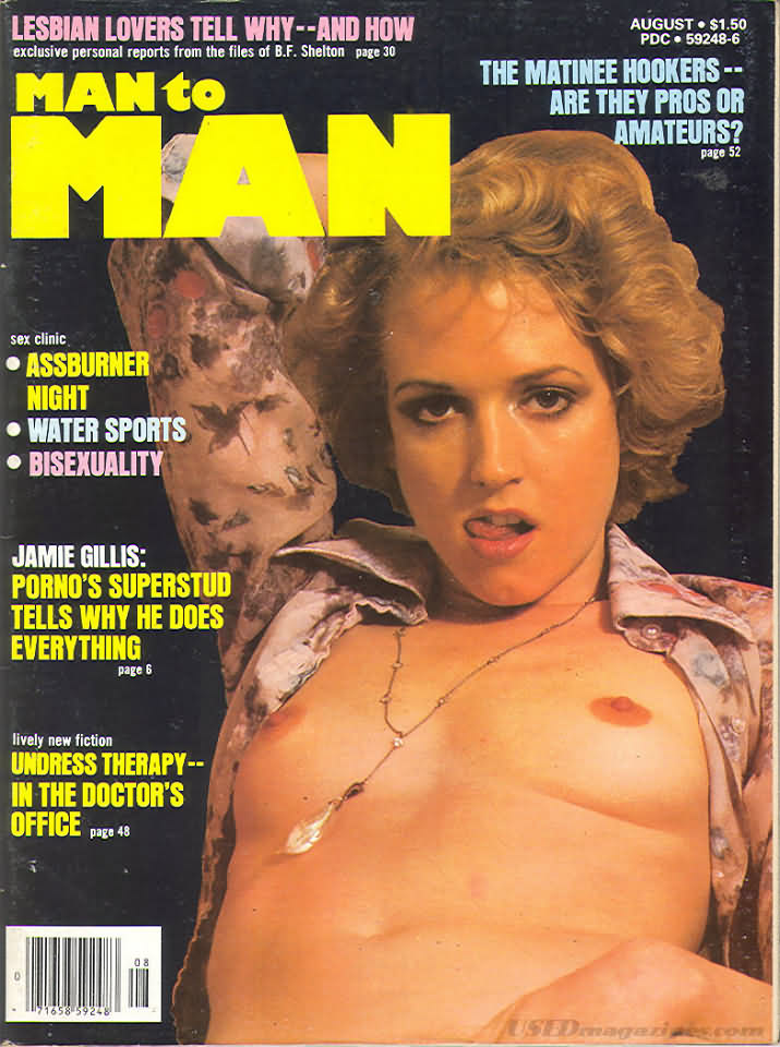 Man to Man August 1976 magazine back issue Man to Man magizine back copy 