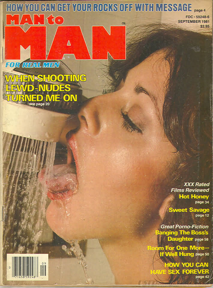 Man to Man September 1981 magazine back issue Man to Man magizine back copy 