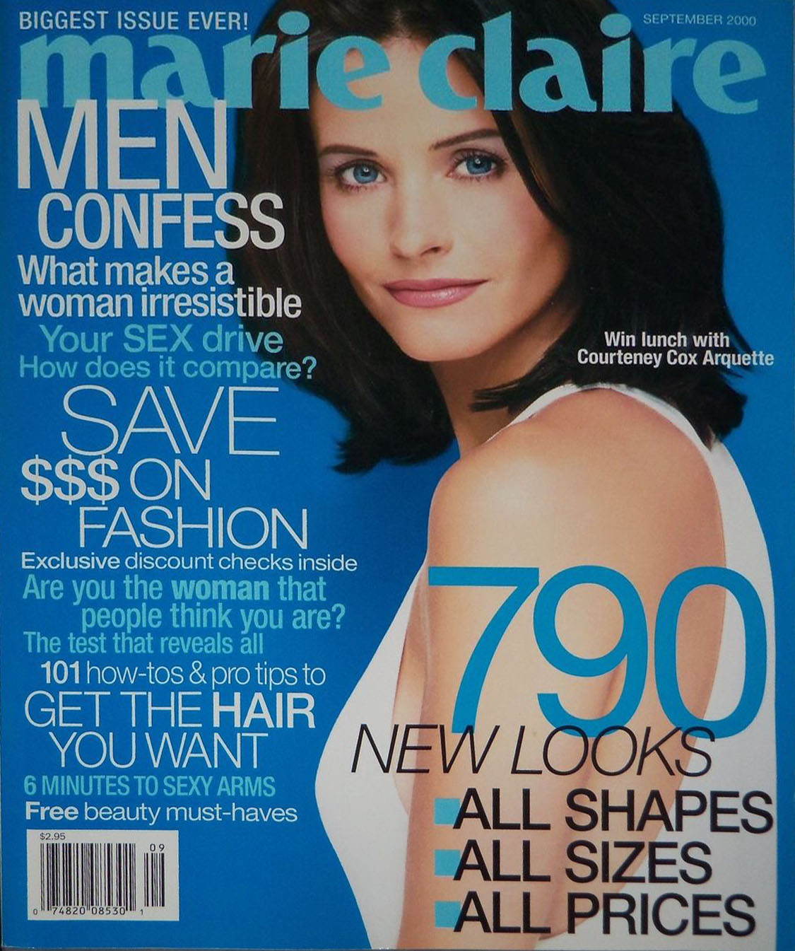 Marie Claire September 2000 Win Lunch With Courteney Cox Arque