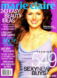 Debra Messing magazine cover appearance Marie Claire December 2002