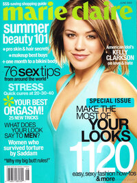 Kelly Clarkson magazine cover appearance Marie Claire June 2003
