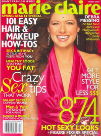 Debra Messing magazine cover appearance Marie Claire May 2005