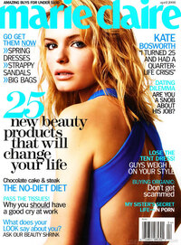 Kate Bosworth magazine cover appearance Marie Claire April 2008
