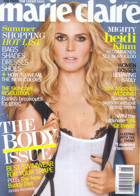 Heidi Klum magazine cover appearance Marie Claire June 2008