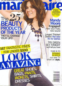 Mandy Moore magazine cover appearance Marie Claire April 2009