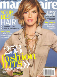 Hilary Swank magazine cover appearance Marie Claire November 2009