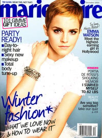 Emma Watson magazine cover appearance Marie Claire December 2010