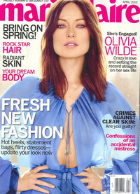 Olivia Wilde magazine cover appearance Marie Claire April 2013
