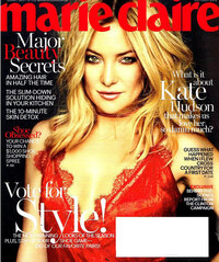 Kate Hudson magazine cover appearance Marie Claire October 2016