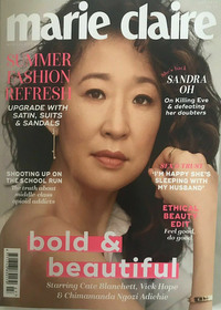 Sandra Oh magazine cover appearance Marie Claire July 2019