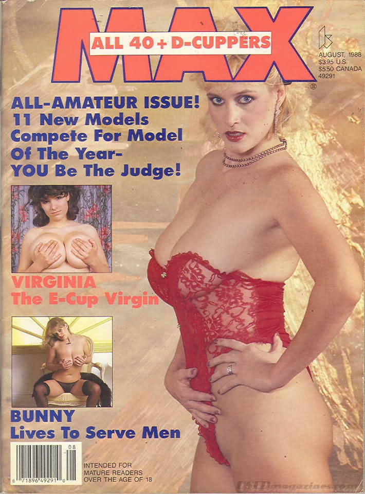 Max August 1988 magazine back issue Max magizine back copy 